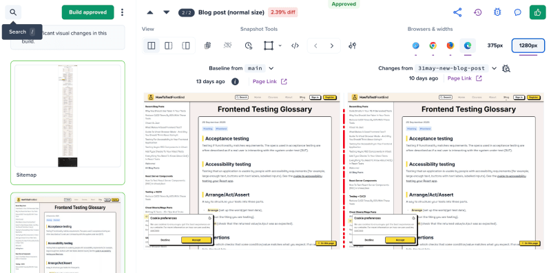Percy Visual Regression Testing